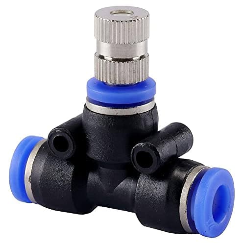 APPSTER 6mm Atomization Brass Fogger Nozzles with Tee Connector for Misting Fogging Spray Sprinkler Cooling Sprayer Automatic Irrigation Cooling Kit - 1pcs set