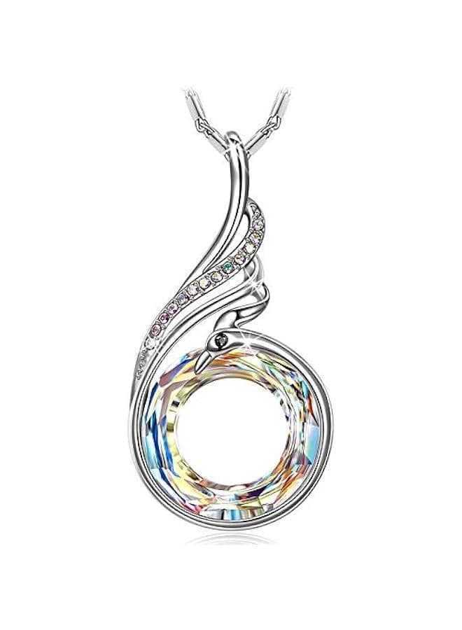 Rise From the Ashes Phoenix Necklace Made with Crystals from Austria, 18+2 Necklace, Packaged with Jewelry Box, Birthday Gift for Women, Symbol of Luck and Renewal
