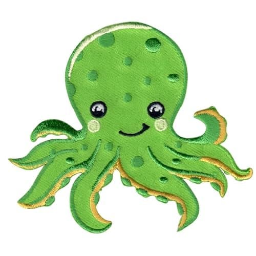 PatchMommy Octopus Patch, Iron On/Sew On - Appliques for Kids Children