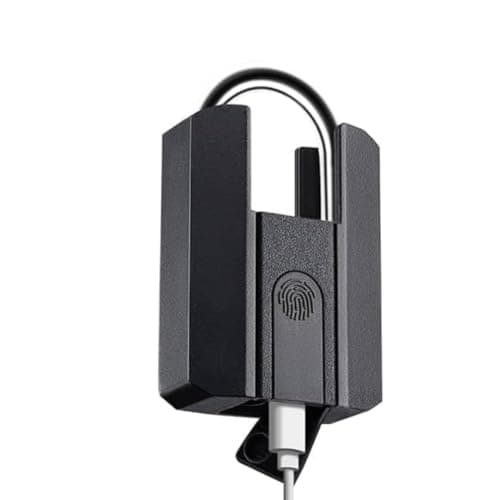 SMILEDRIVE® Z+ Smart Door Lock Fingerprint Padlock for Home with Superfast Unlocking IP67 with 3 Unlocking Mechanisms: Fingerprint, Bluetooth & Keys