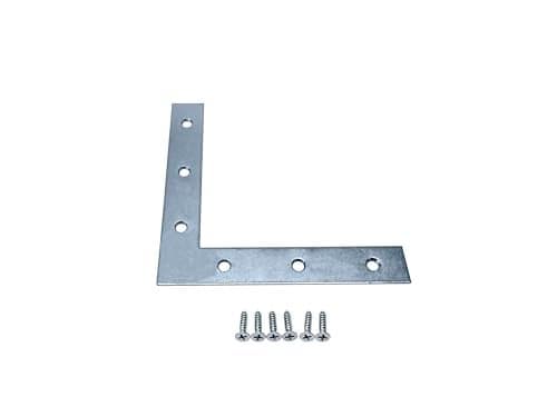 QCAA Heavy Duty Flat Corner Irons Joining Bracket for Wood Table Chairs Zinc Plated 6x6x1x079 Made in Taiwan 10 Pack
