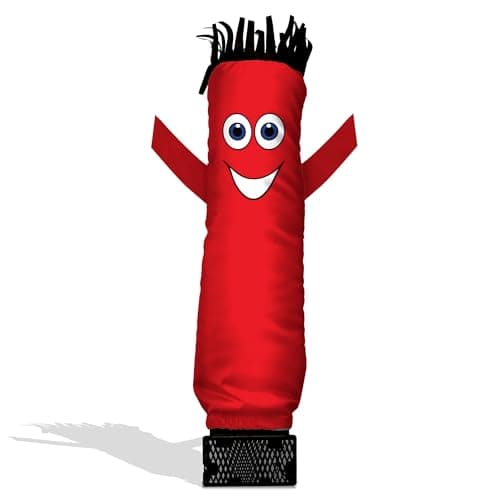 LookOurWay Air Dancers Mini Inflatable Tube Man Set - 29" Wacky Waving Inflatable Tube Guy with Blower for Desktop Advertising - Red