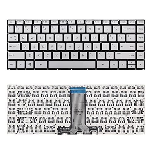 SUNMALL Replacement Keyboard Compatible with HP Pavilion 14-BF 14-BS 14-BK 14-BP 14-BW 14-CC 240 G6 245 G6 246 G6 Silver Keyboard Without Backlit US Layout