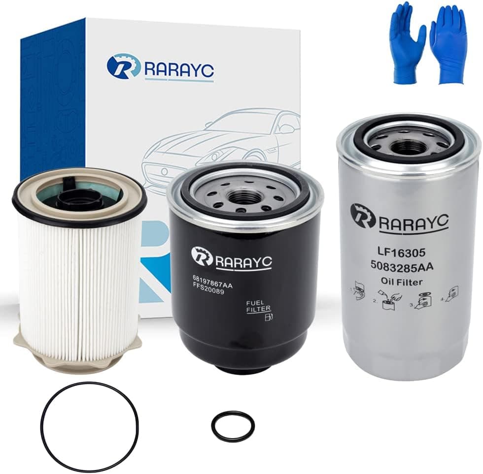 RARAYC 6.7L Cummins Fuel Filter Water Separator Set for Dodge Ram 2500 3500 4500 5500 (2013-2018)