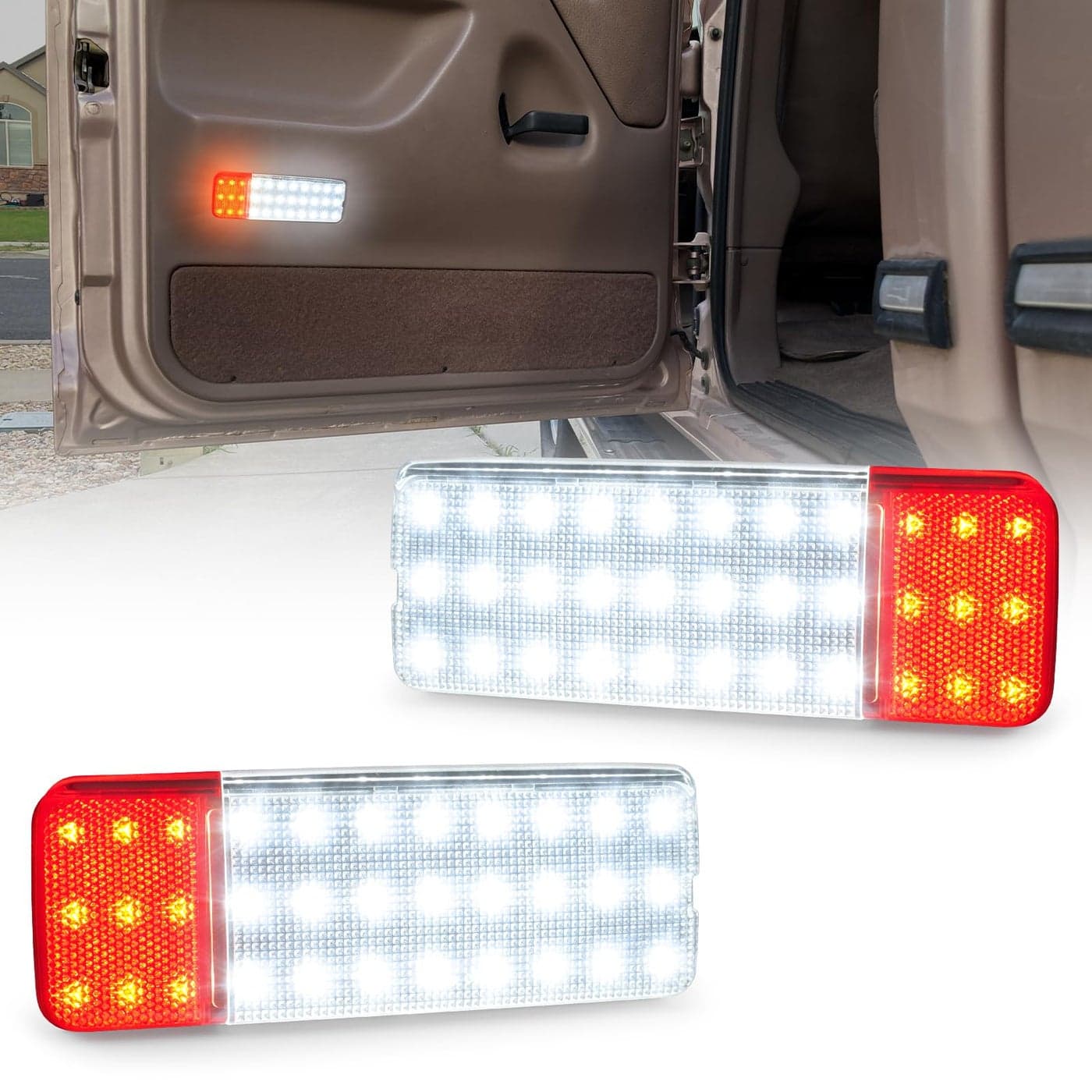 NEIFILES LED Interior Door Panel Lights Reflector Courtesy Light Compatible with Ford Bronco F150 F250 19921996F350 19921997