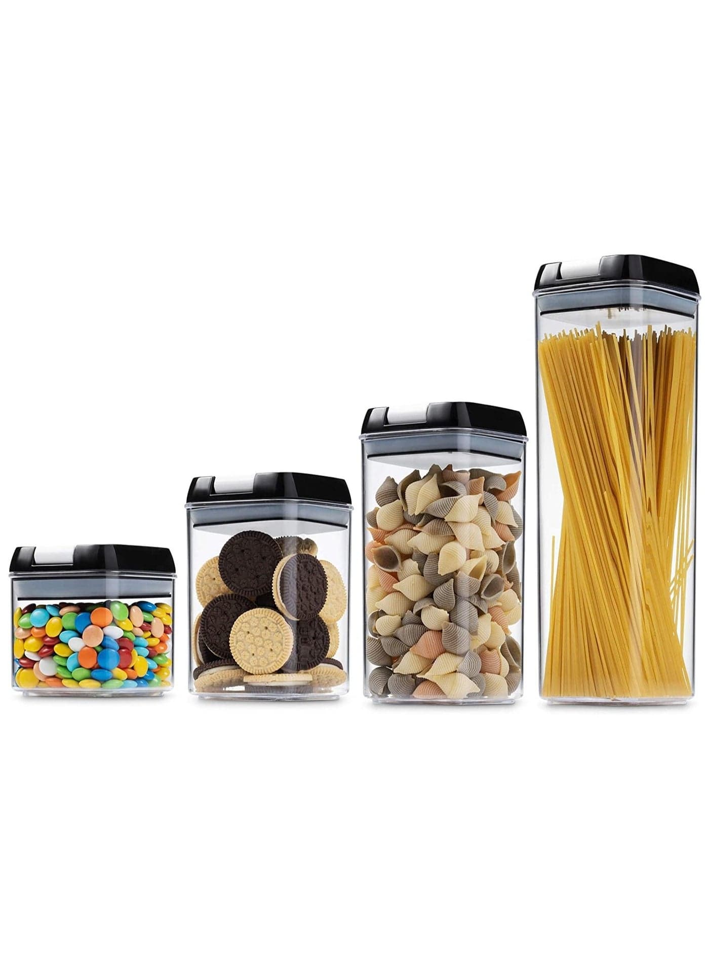 Adaptable Set of 4 Storage Jars for Bath Salts and Kitchen Essentials: Perfect for Sugar, Salt, Coffee, Spices, and Dry Goods
