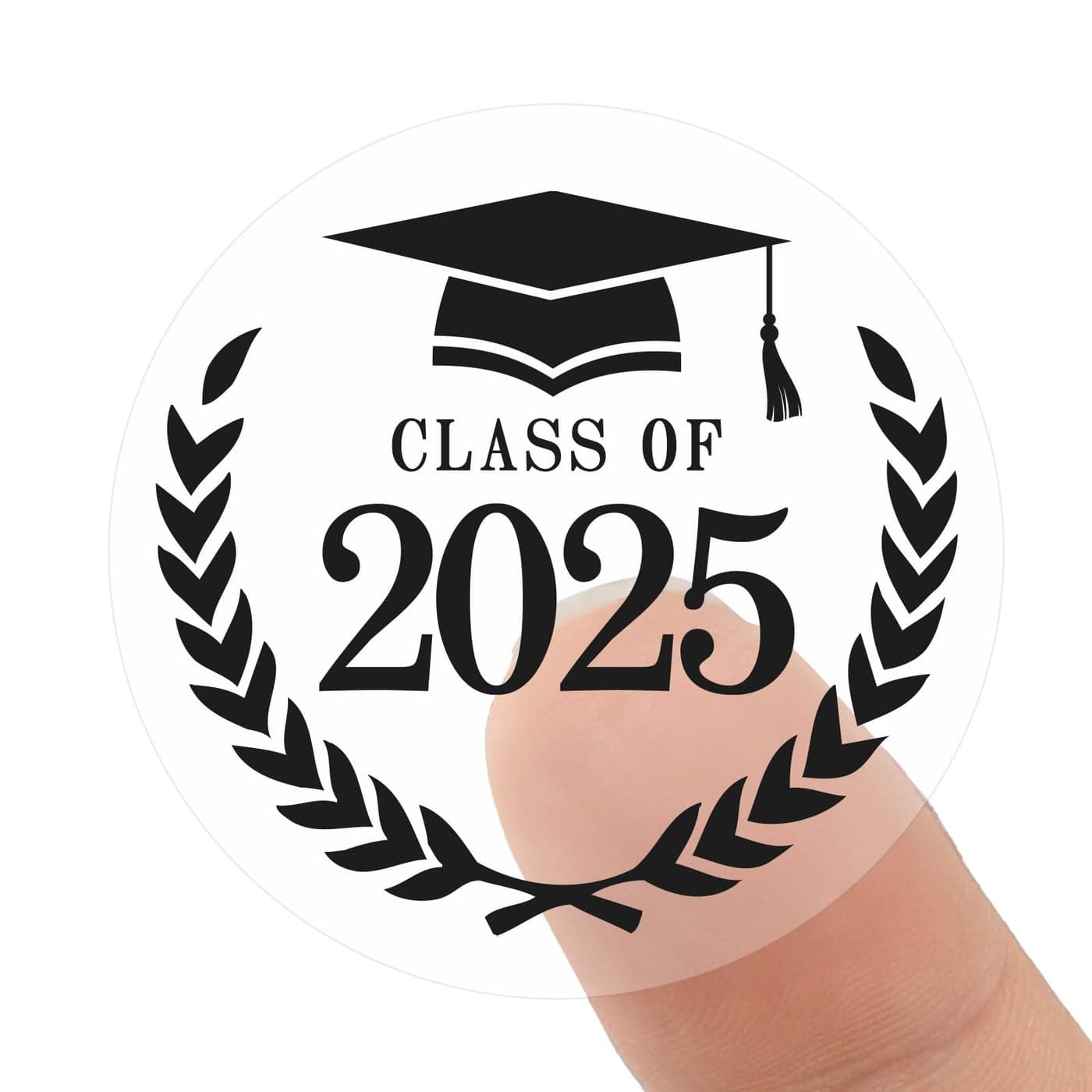 Anwyll Graduation Stickers 2025 Black Class of 2025 Stickers 120Pcs 16Inch Graduation Envelope Seal Label Sticker SelfAdhesive Congrats Grad Cap Hat Sticker for Senior College Grad Party Favor