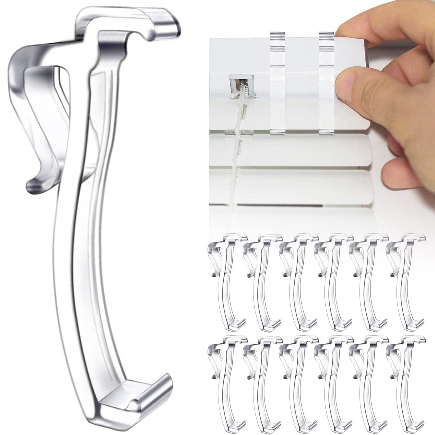 25 Inch Valance Clips for Horizontal Blind Valance 12 Pieces