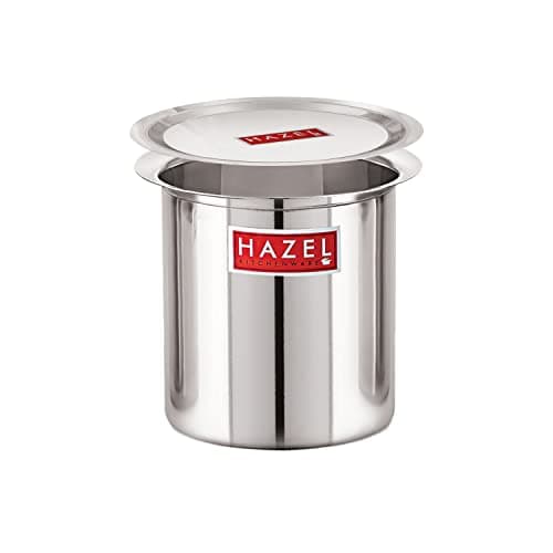 HAZEL Steel Milk Pot with Lid |Stainless Steel Milk Boiler Container | Milk Boiling Vessel Gunj for Kitchen, 4000 ML