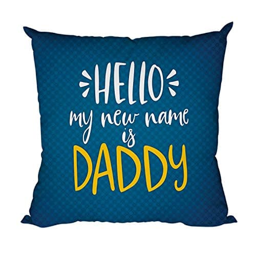 TheYaYaCafe for Parent 16 x 16 inches My New Name is Daddy Printed Velvet Cushion Cover Throw Pillow