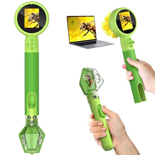 Microscope for Kids with Bug Catcher 1080P HD Digital Handheld Portable Kids Microscope 2 in 1 STEM Science Educational Learning Kit Christmas Birthday Gifts Toys for 315 Boys Girls Green