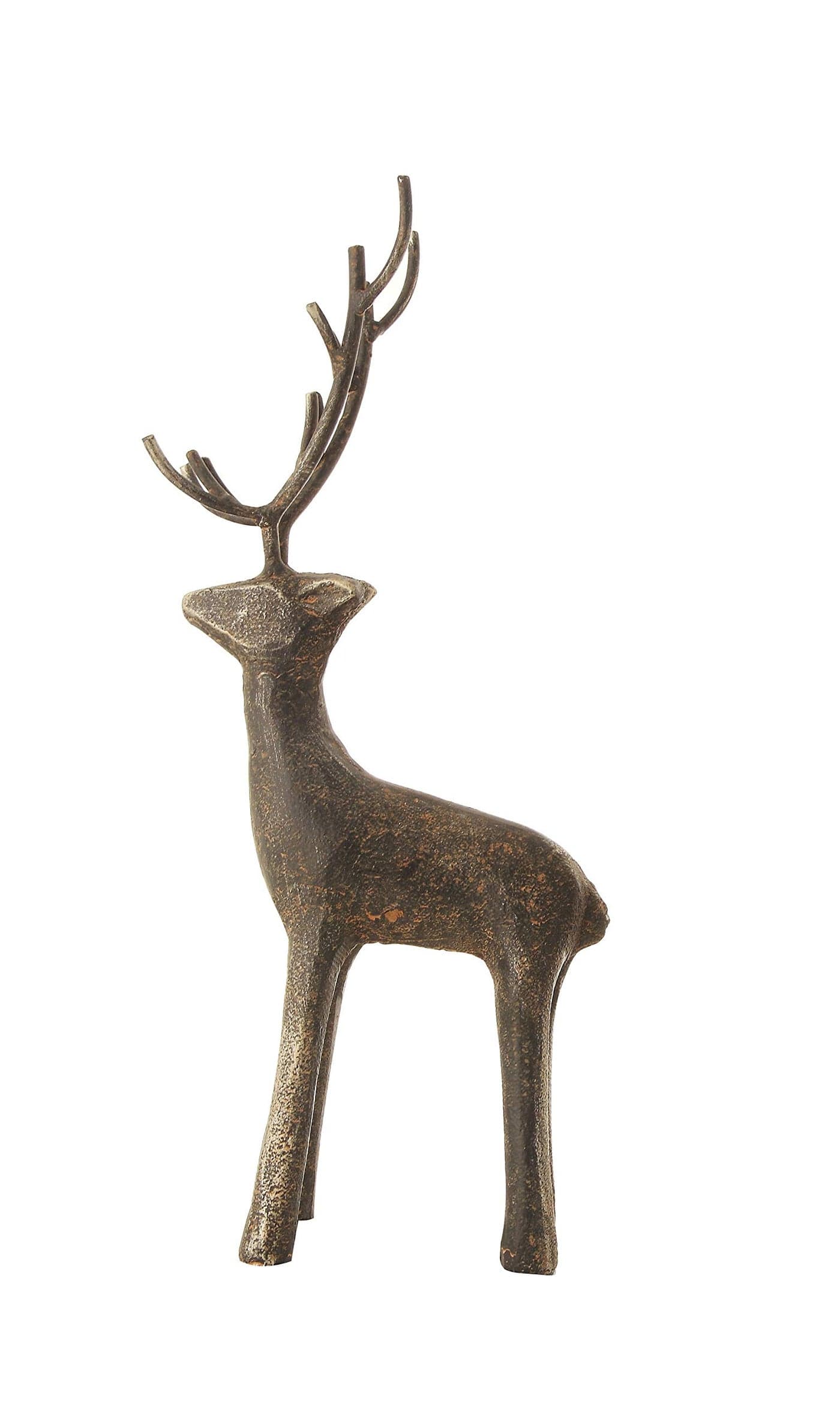 Creative CoOp Cast Iron Standing Deer Figures and Figurines Black
