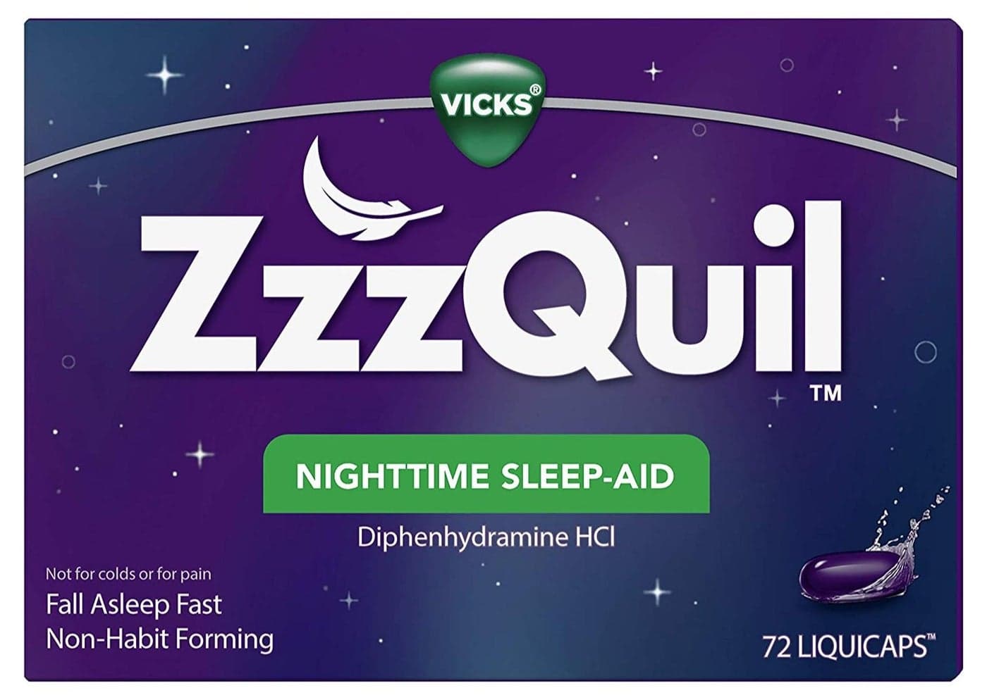 Nighttime Sleep Aid Diphenhydramine Hcl 72 Liqui Capsules