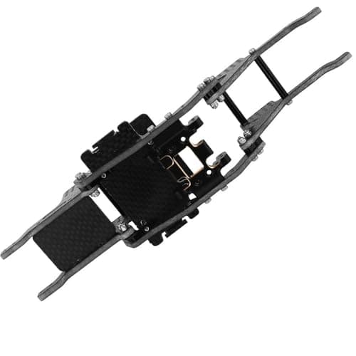 Pothyes LCG Carbon Fiber Chassis Frame Kit with Brass Skid Plate for 118 RC Crawler Redcat Ascent18 Upgrade Part