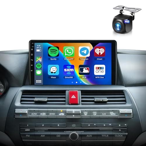 5G WiFi 4Core+64G for Honda Accord 8th 2008-2013 Car Radio with Wireless Carplay/Android Auto,Android Car Stereo 10.1 Inch Touch Screen GPS Navi Bluetooth FM/RDS SWC HD Backup Camera