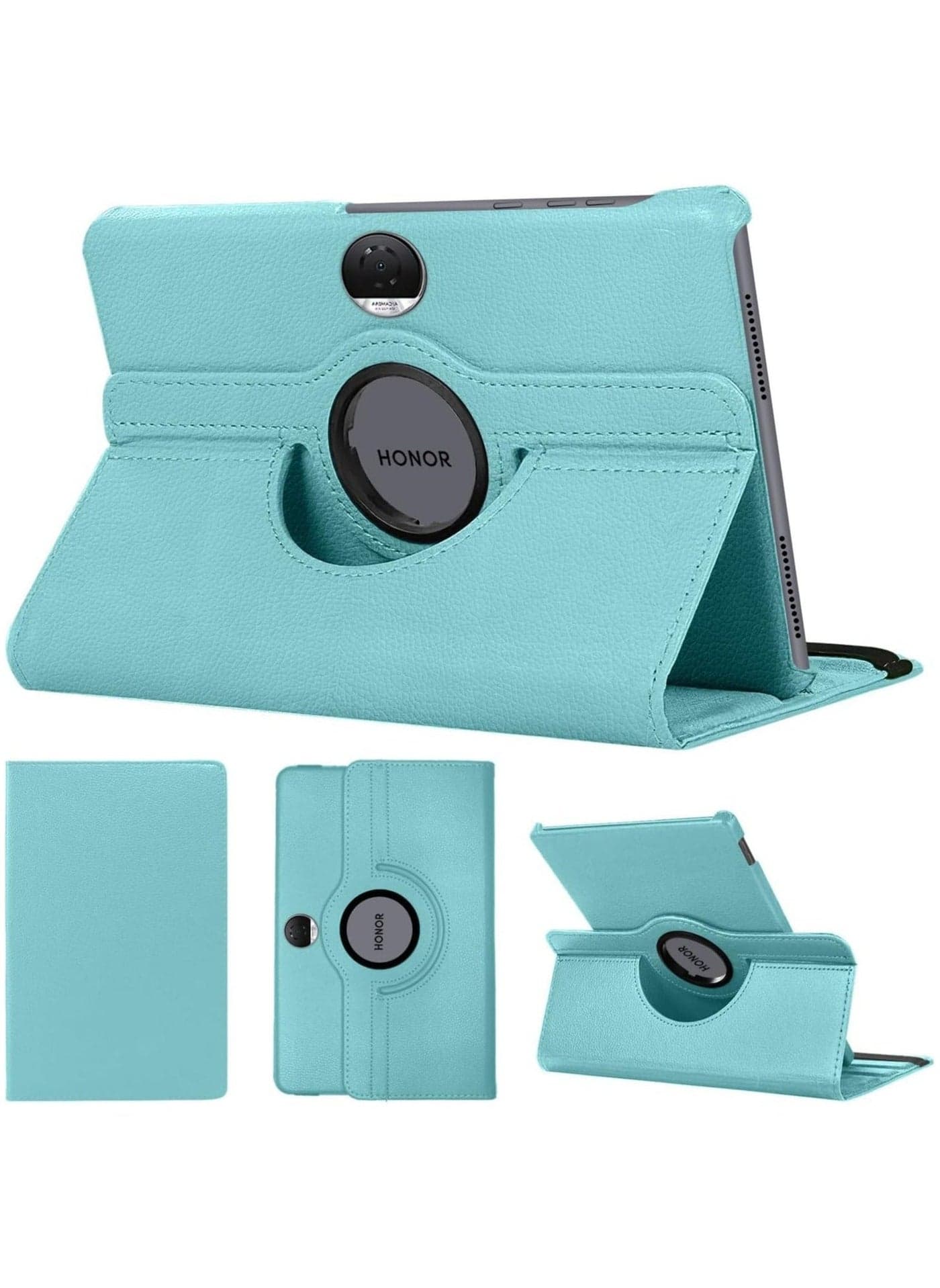 Case Compatible with Honor Pad 9 12.1 Inch Tablet, PU Leather Case 360° Rotatable Multi-Angle Protection Stand Protective Case for Honor Pad 9 (Light Blue)