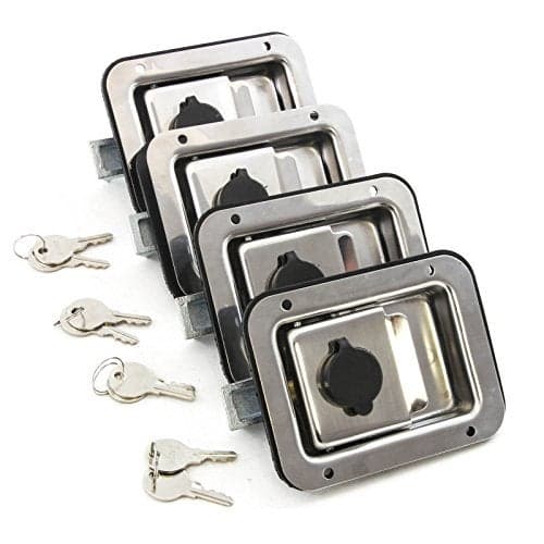 Red Hound Auto Stainless Door Lock Trailer Toolbox RV Paddle Handle Latch New 5.5 Inches 4.25 Inches Large