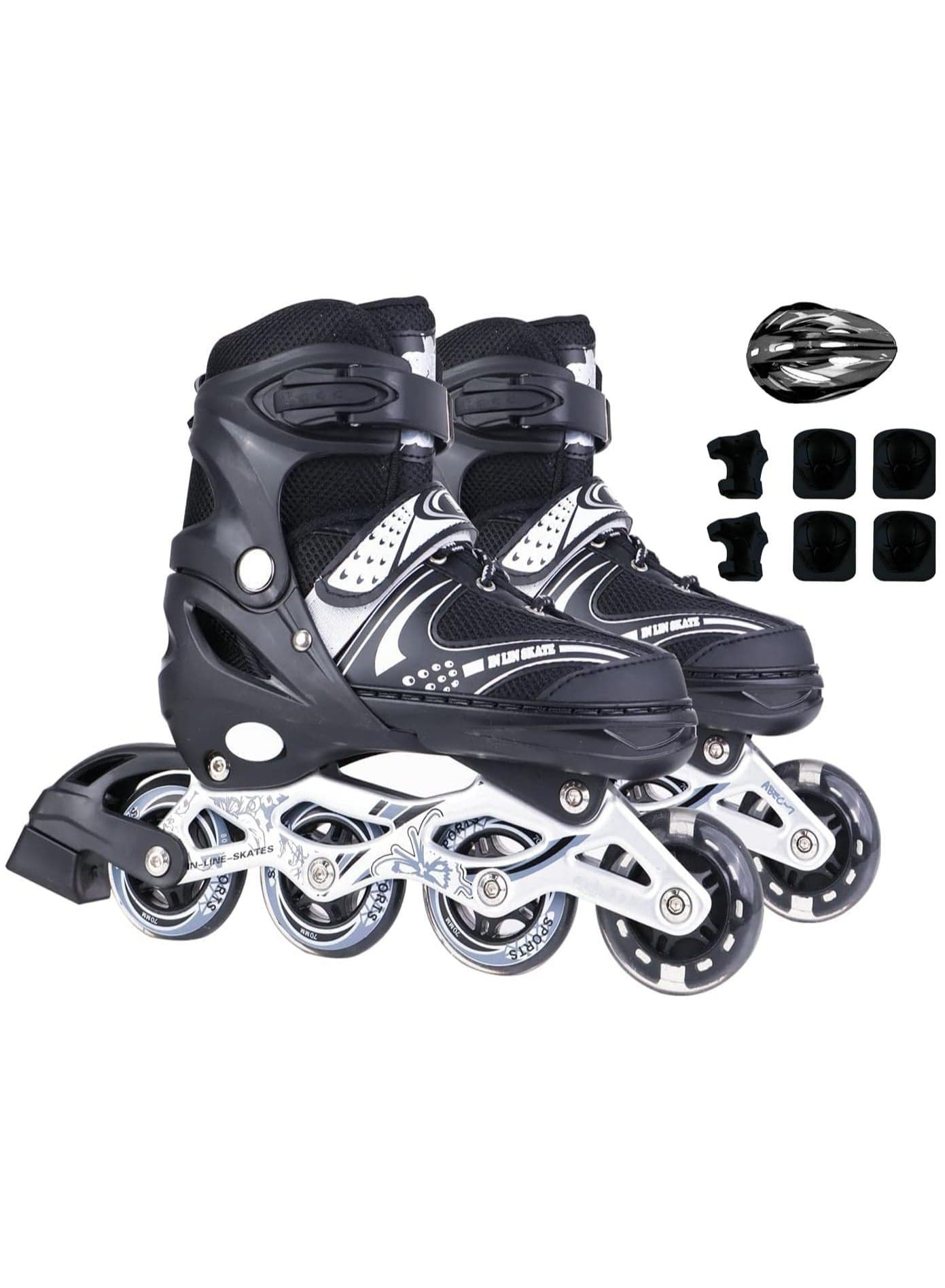 Unisex Kids Roller Skate Shoes Removable Become Sport Trainer for Boys Girls Double Wheels Shoes