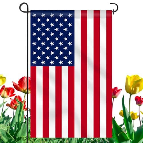 Anley Double Sided Premium Garden Flag US National Garden Flag American United States July 4th Independence Day Patriotic Decorative Yard Flags Weather Resistant Double Stitched 18 x 125 Inch