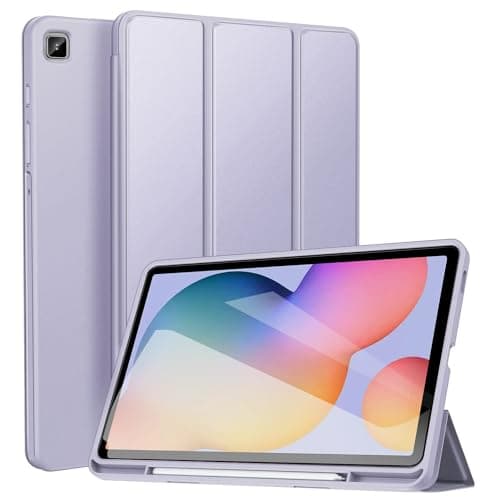 ZtotopCases for 2024/2022/2020 Samsung Galaxy Tab S6 Lite 10.4" Case with Pen Holder,Auto Wake/Sleep,Suitable for Model SM-P625/P620/P619/P615/P613/P610, Purple