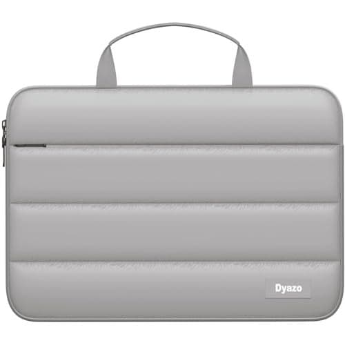 Dyazo 15.6 Inch Fluffy Laptop Sleeve Bag | Soft Padded Protective Case with Handle & Front Pocket | Water-Resistant Cover | Compatible for MacBook, HP, Dell, Lenovo, Acer, Asus & Other Notebook (Grey)