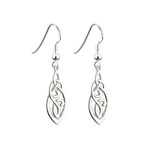 Failte Trinity Knot Earrings Celtic Knot Sterling Silver Made in Ireland