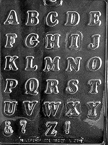 Grandmama's Goodies L039 Alphabet Letter Chocolate Candy Mold with Exclusive Molding Instructions