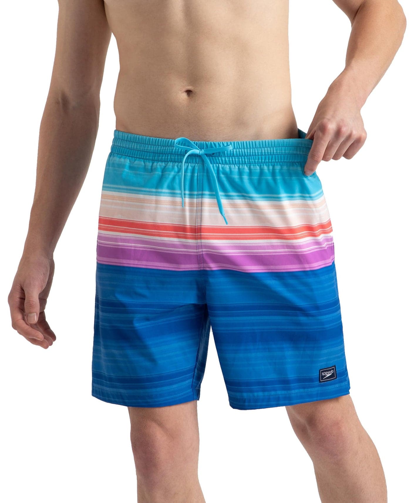 Speedo Men's 4 Way Flex Essential Printed Watershorts with Side Pockets | Water Repellent | Internal Drawcord | Wide Waistband Swimming Trunks