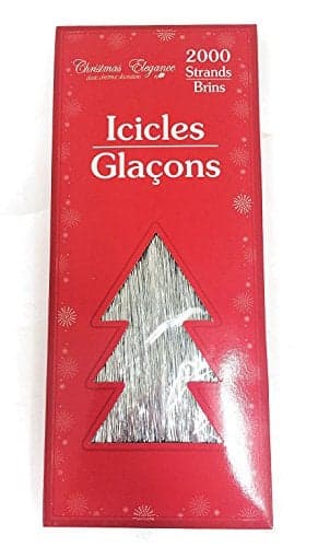 2000 Strands Icicles Tinsel Tree Christmas Decorations Silver