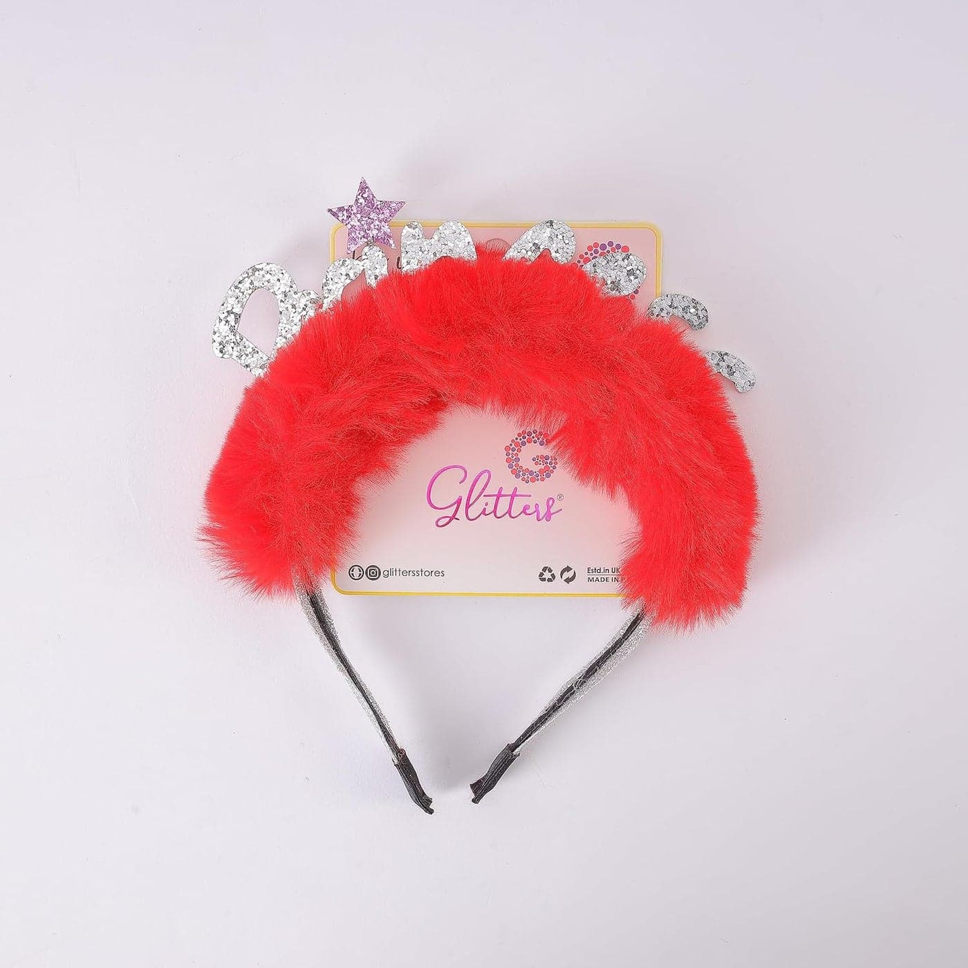 GLITTERS Trendy and Adorable Princess Tiara Red Hairband for Girls, Kids, and Women