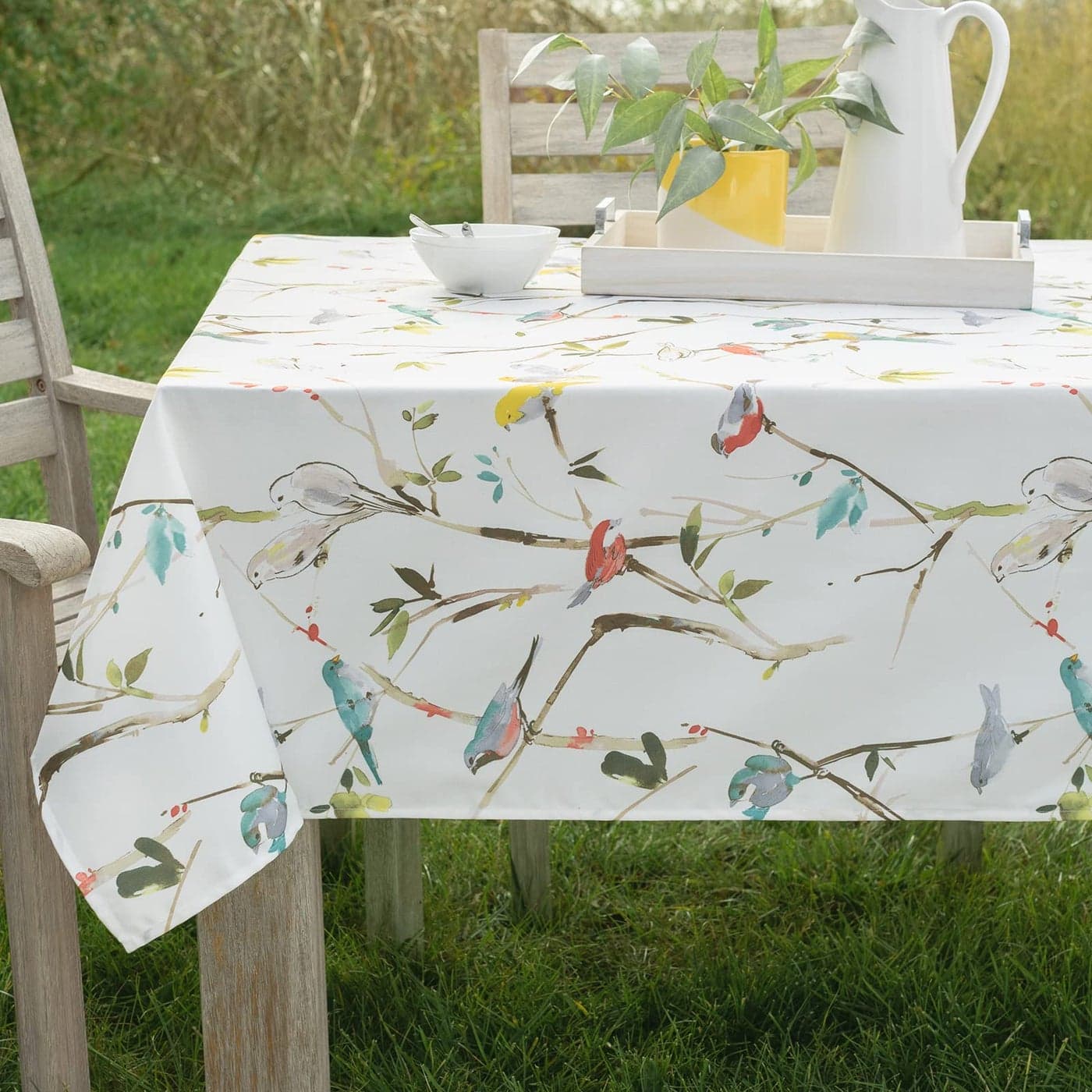 Benson Mills Spillproof SpringSummer Durable Heavyweight Fabric Indoor Outdoor Tablecloth Washable Table Cloth for Rectangle Tables PicnicPatio Table Covers 60 x 120 Rectangular Menagerie