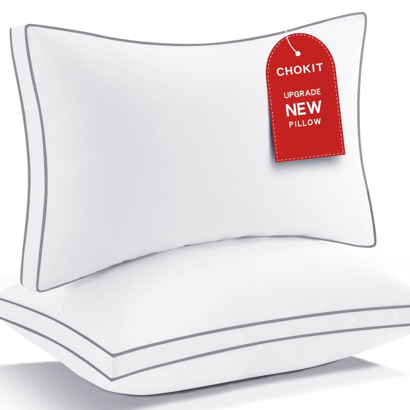 Premium Pillows King Size Set of 2 Fluffy and Supportive 7D Down Alternative Bed Pillows Luxury Soft Hotel Quality Gusseted Pillow for Side Back Stomach Sleepers Relief Neck Head and Shoulder Pain