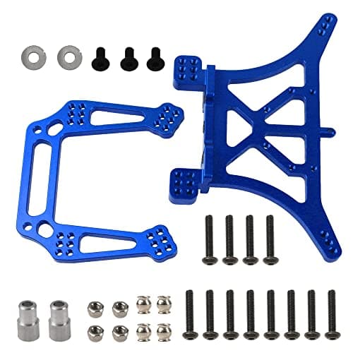 Vgoohobby Aluminum Alloy Front Rear Shock Tower Mounts 2WD Upgrade Parts Compatible with Traxxas 2WD Slash Rustler VXL Bandit XL5 110 RC Car Blue