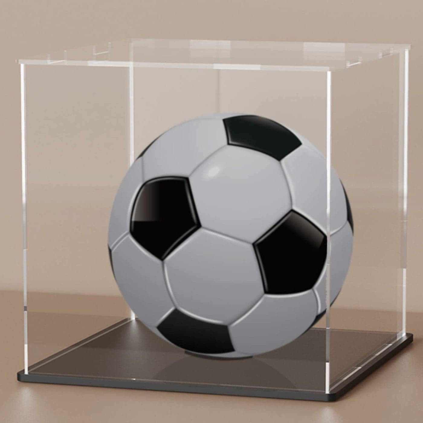 SVENJBB Acrylic Display Case 10x10x10 Inch Cube Acrylic Boxes for Display Clear Display Cases with Matte Black Base and Lid for Collectibles and Figures