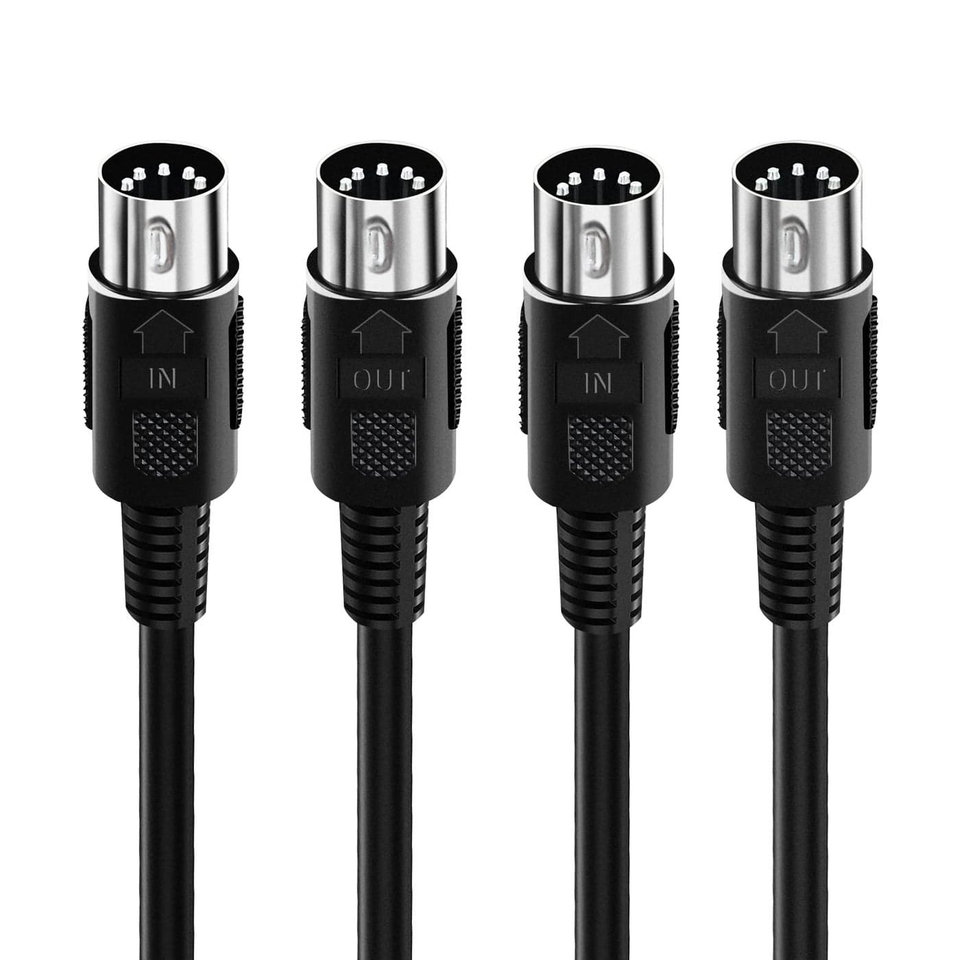 BXIZXD 2-Pack 6.6FT MIDI Cable, Male to Male 5-Pin MIDI Cable for MIDI Keyboard, Electronic Piano, Electronic Drum