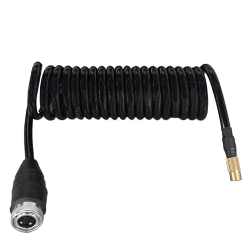 KITUREK 9.84ft Car Air Pump Extend Hose, PS20 Female Plug Air Compressor Hose, Rubber Tire Inflator Extension Tube, Deformation Resistant Tire Pump Hose for Car Motorcycle American Tire Nozzle
