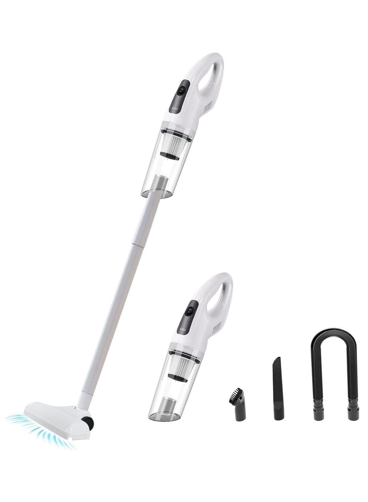 Cordless Stick Vacuum Cleaner, Lightweight Powerful Suction Handheld Vacuum for Hard Floor Carpet Pet Hair