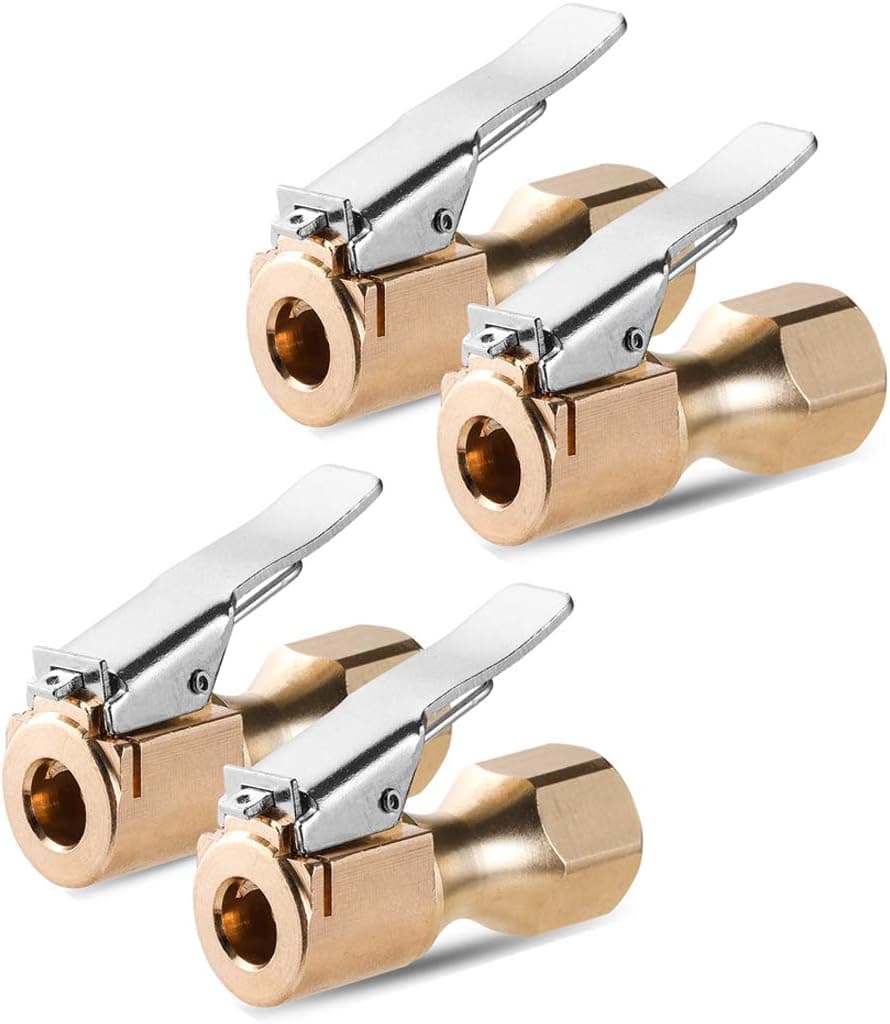 CZC AUTO Heavy Duty Brass Air Chuck - 4 Pack