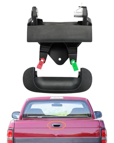 Tailgate Handle Set Compatible with 19942002 Dodge Ram 1500 2500 3500 Pickup Set of 2 Rear Bed Tail Gate Latch Handle Bezel Trim with Rod Clips Assembly Replace CH1916101 CH1915102 55074751