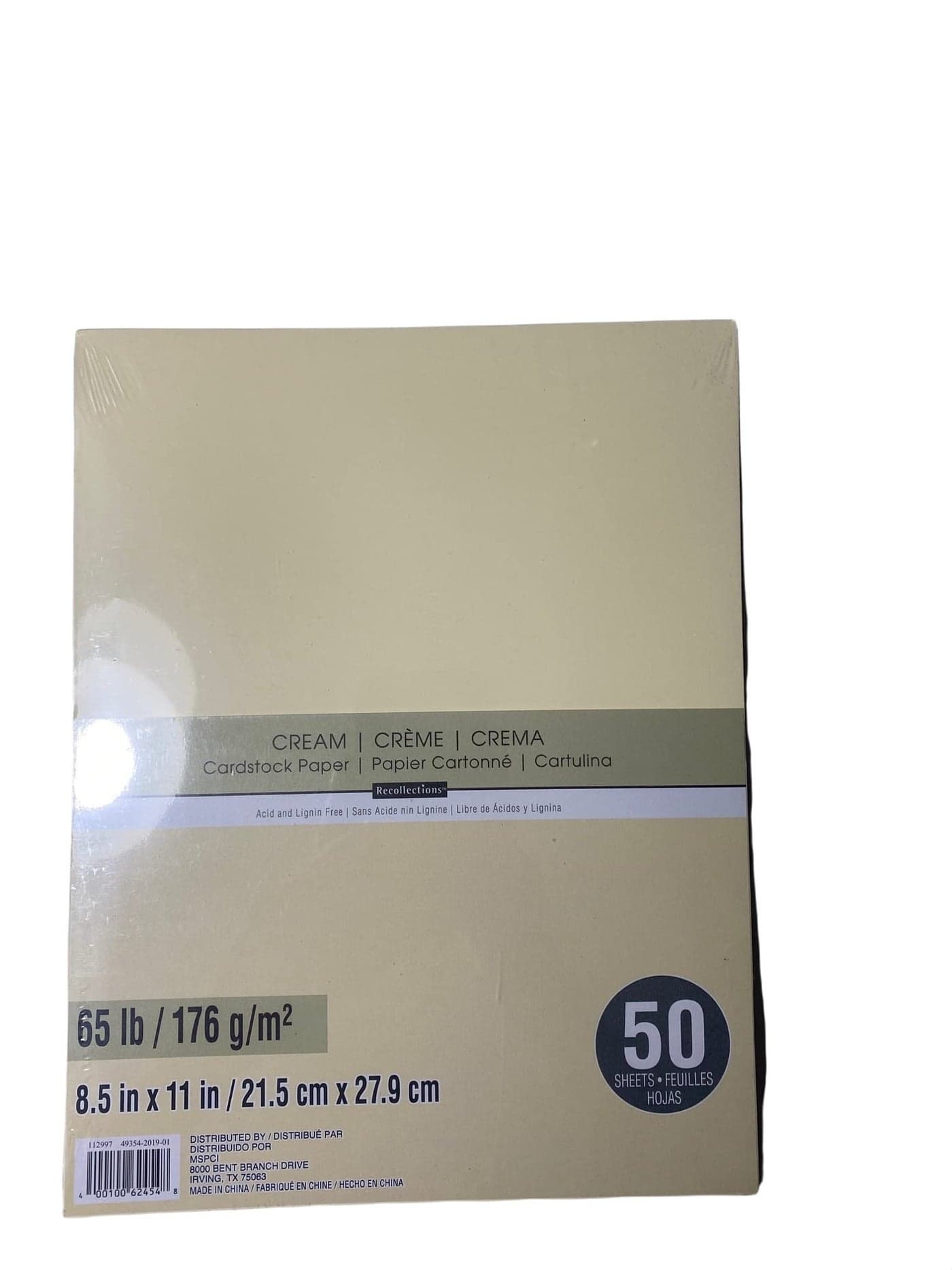 Recollections Cardstock Paper 8 12 X 11 Cream 50 Sheets