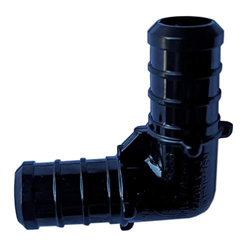XFITTING 1/2 inch Pex Elbow Poly Alloy Elbow, Plastic Elbow - Crimp Pex B, Black, 50 Pieces