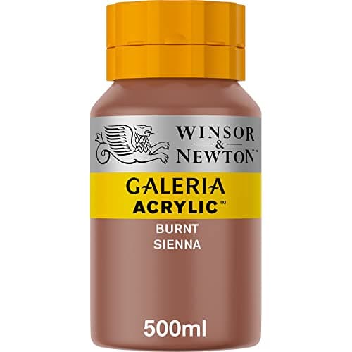 Winsor & Newton Galeria Acrylic Color, 500ml (16.9-oz) Bottle, Burnt Sienna