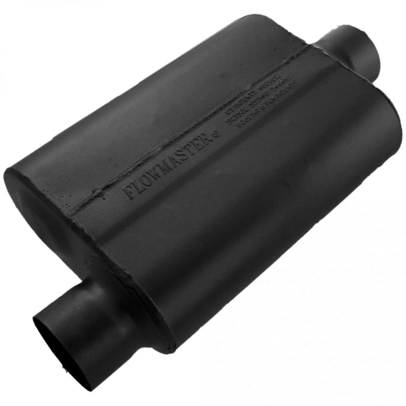 Flowmaster 40 Series Original Chambered Muffler 300 Offset In 300 Center Out Aggressive Sound 16Gauge Aluminized Steel For Muscle Cars Street Rods Trucks SUVs Strip Builds 43041