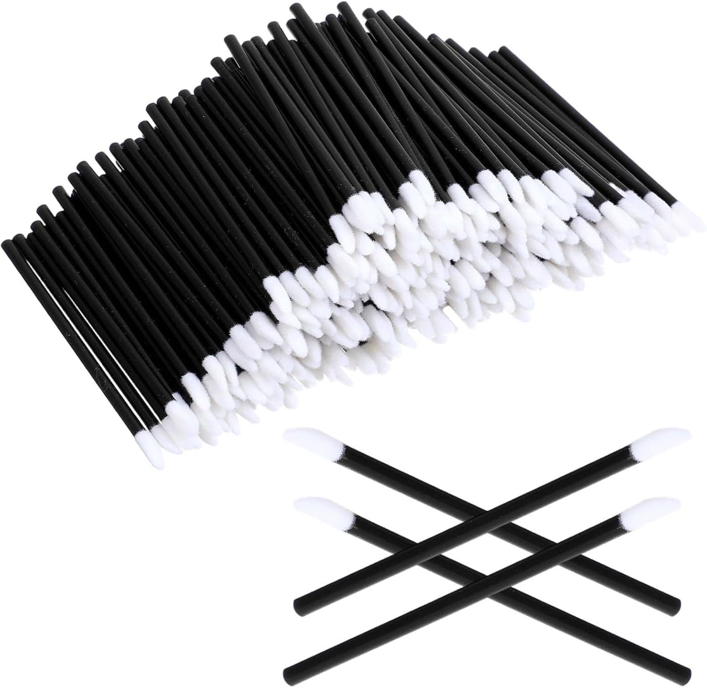 600pcs Disposable Lip Applicators Black Disposable Lip Wands Lipstick Applicator Disposables Lip Brushes Lip Gloss Wands Cosmetic Brush Tool