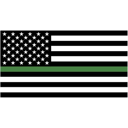 Stickios Military Sticker American Flag Thin Green Line Army Decal for Cars Trucks Vehicle Windows Made in USA 58 x 31 inches