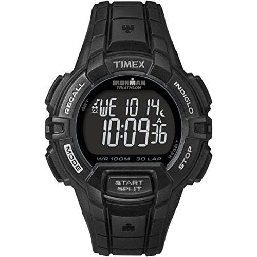 Timex Men's Ironman Triathlon Rugged 30 44mm Watch – Black Case with Black Resin Strap