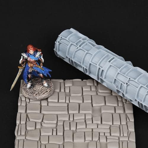 RPG Terrain Texture Roller Exquisite Board Game Accessory Perfect for DND 28mm Miniature with 16 Unique Styles S412F Stone Texture