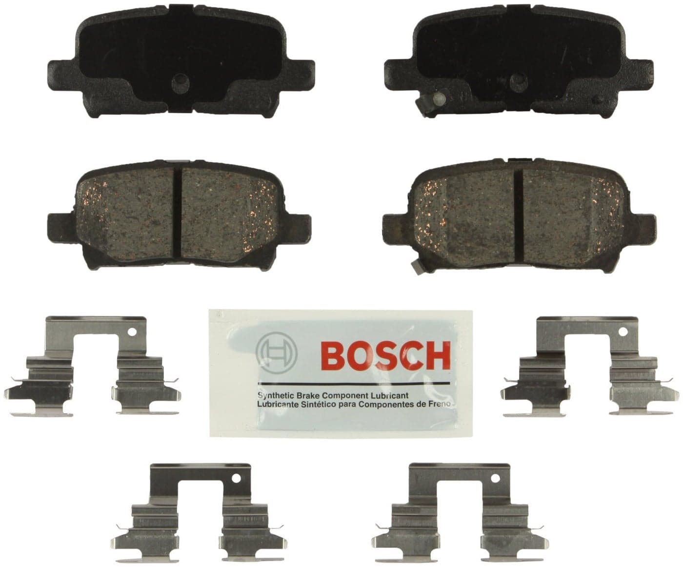 BOSCH BE865H Blue Ceramic Disc Brake Pad Set With Hardware - Compatible With Select Acura MDX; Honda Odyssey, Pilot; REAR