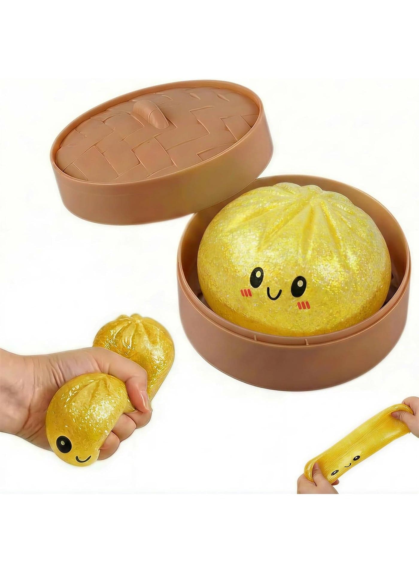 Gold Maltose Dumpling Mystery Box, Dumplings Stress Balls for Adults, Stress Relief Dough, Office Gifts, Novelty Party Favors