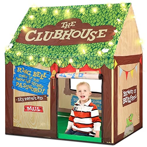 Kids Play Tent Indoor for Toddlers with Star Lights Playhouse Boys Girls Christmas Birthaday Clubhouse Tent Toys
